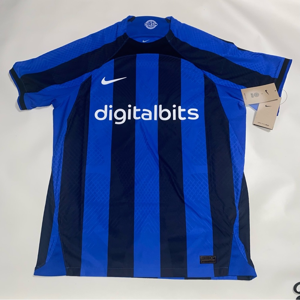 Nike Inter Milan Soccer Jersey Mens L Blue 2022/23 Home Authentic DJ7645-409